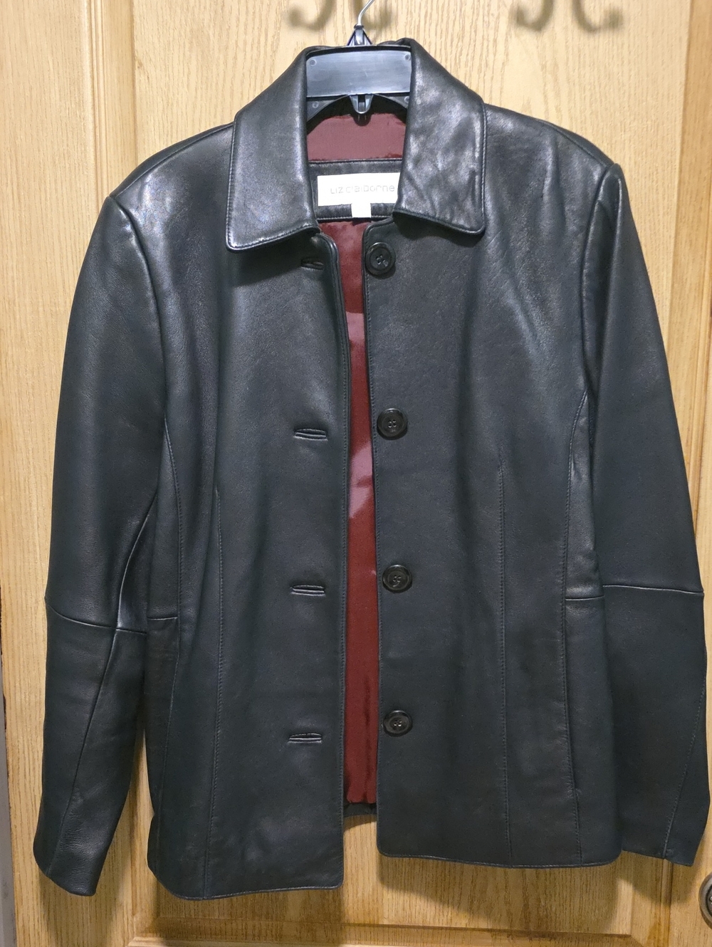 Liz Claiborne Elegant Black Leather Jacket